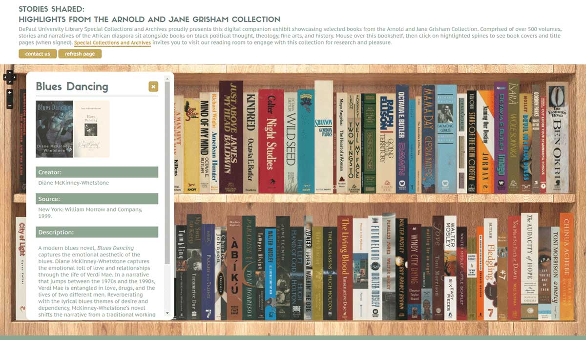 Grisham Digital Bookshelf DePaul Website